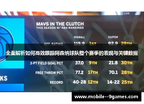 全面解析如何高效跟踪阿森纳球队整个赛季的表现与关键数据